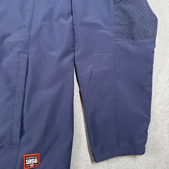 Auburn Tigers Mens XL Under Armour Navy Blue Full Zip Long Sleeve Windbreaker - Picture 3 of 10